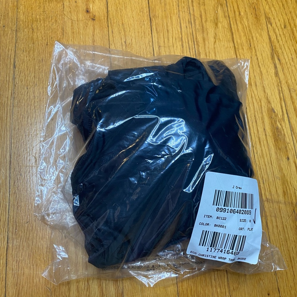 J. Crew Black Halter Wrap Swim Dress - Picture 3 of 3